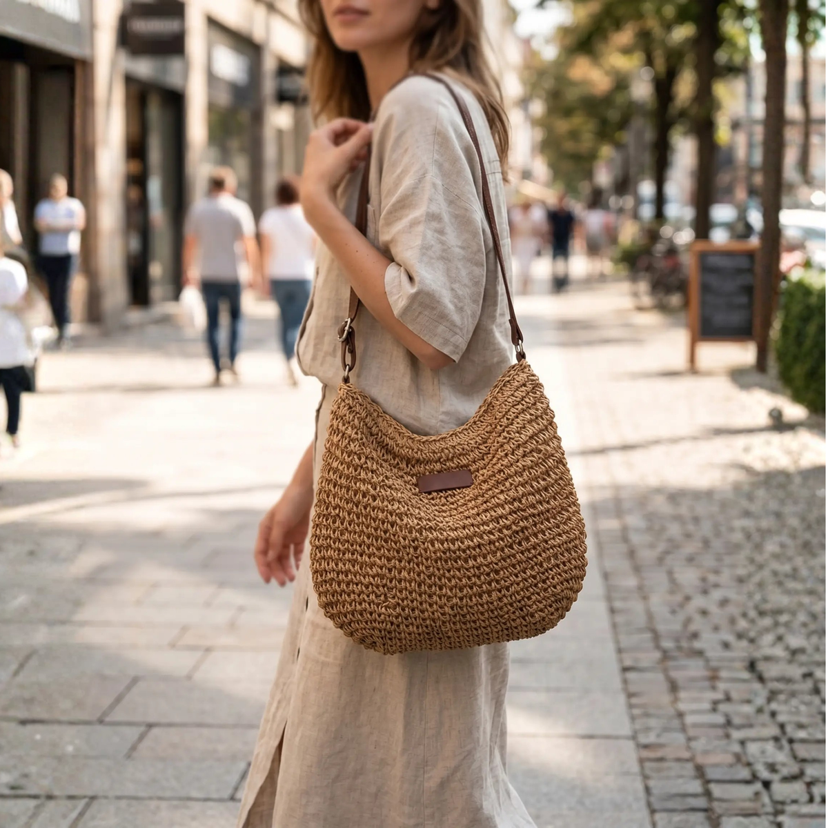 Straw Crossbody Bag