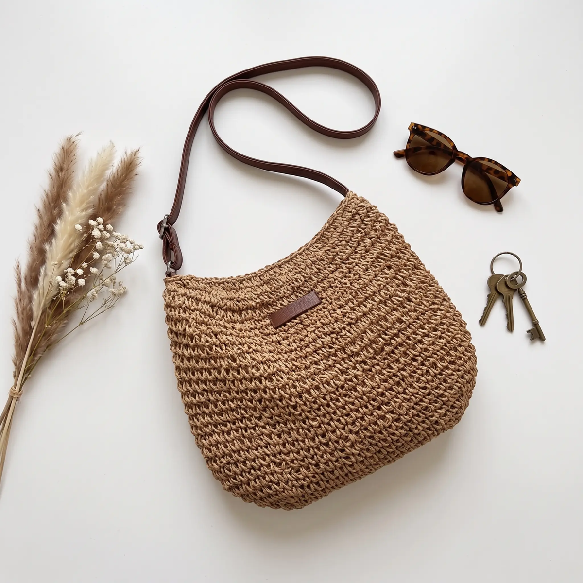 Straw Crossbody Bag