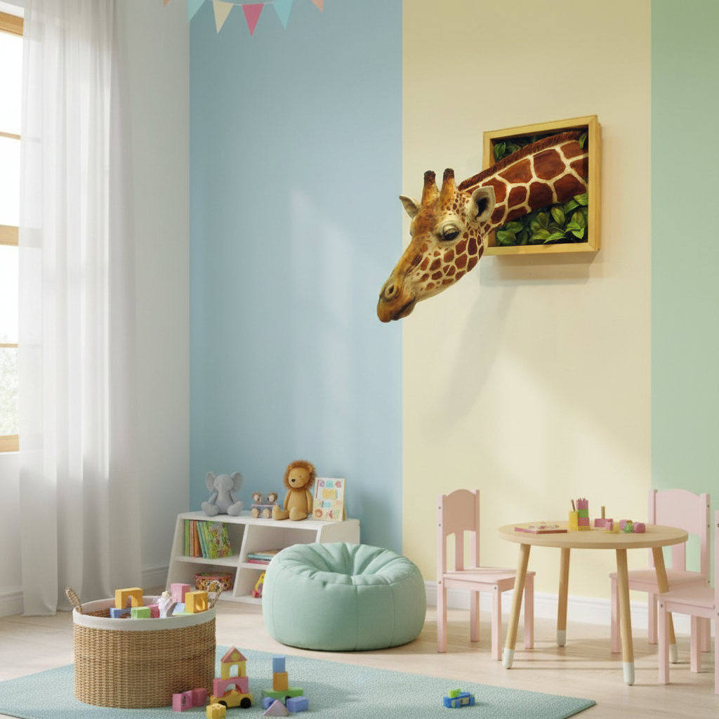 Giraffe Head Wall Decor