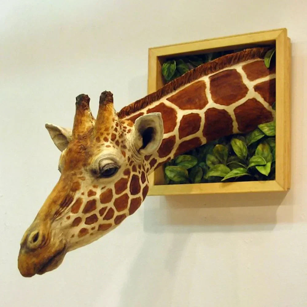 Giraffe Head Wall Decor
