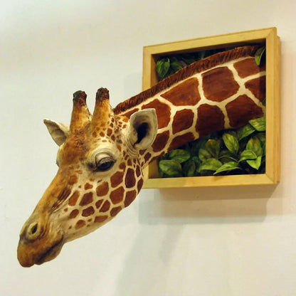 Giraffe Head Wall Decor