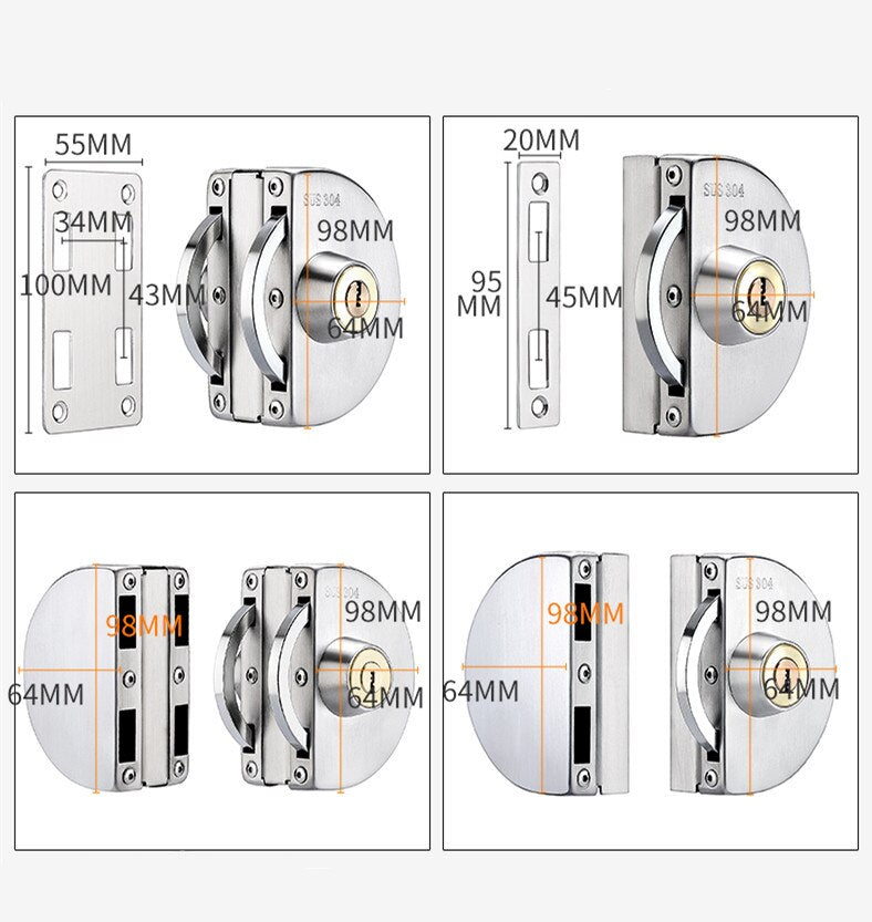 Glass Door Lock